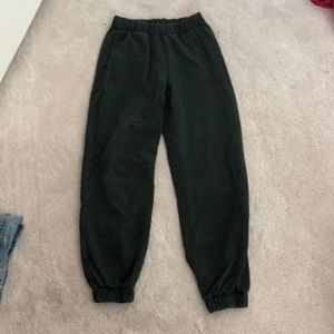 Dark green brandy Melville Rosa sweat pants
